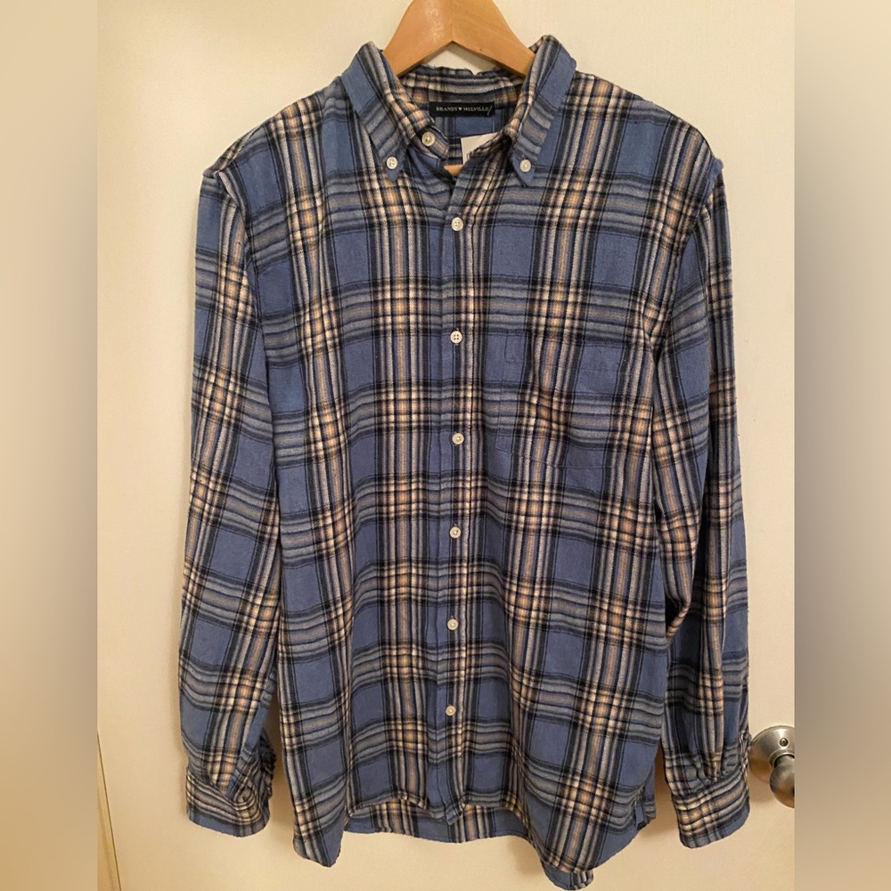 NWT Brandy Melville Blue Plaid Shirt